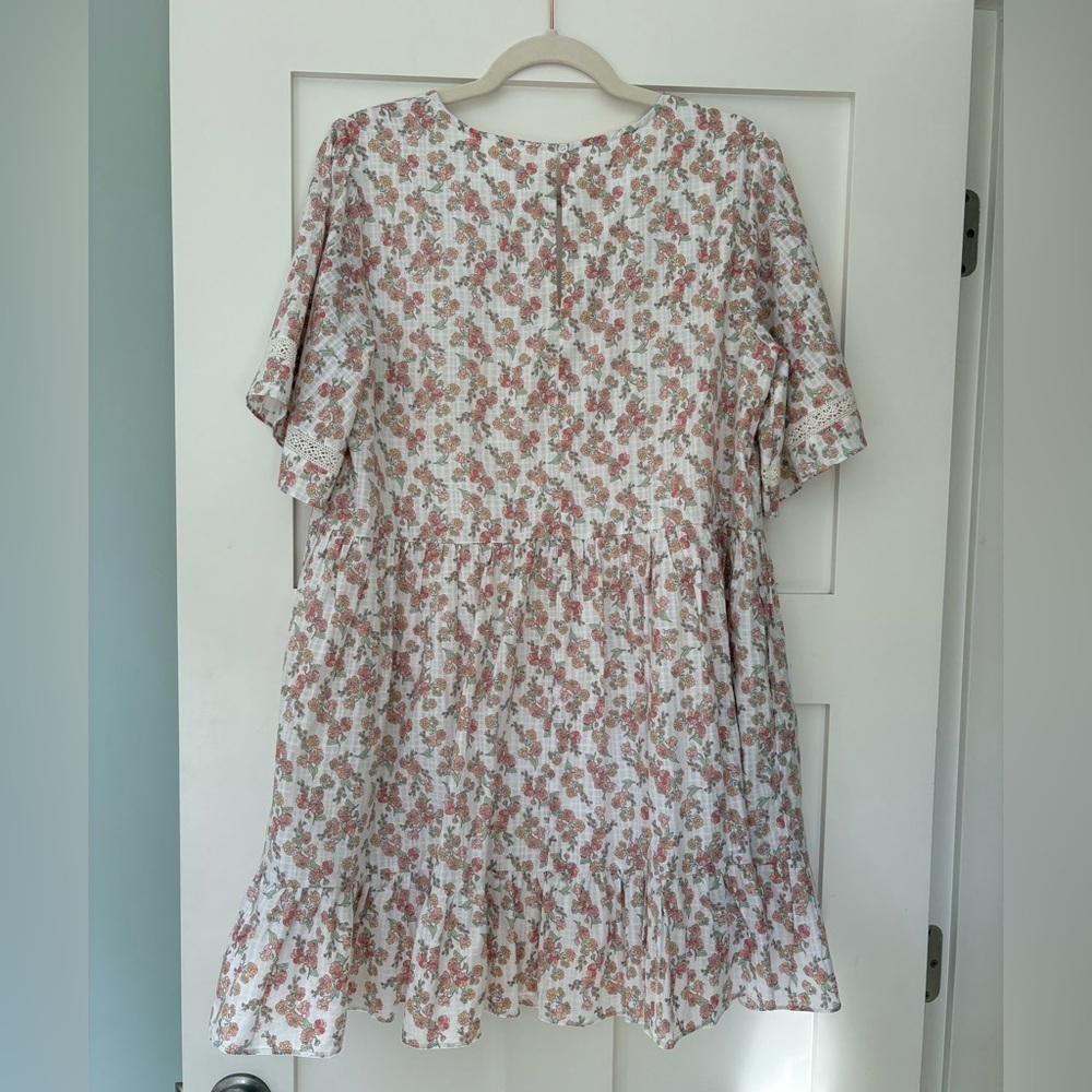 Jillian Harris X Joe Fresh Tiered Cotton Floral Mini Dress - Size Medium - Picture 6 of 11